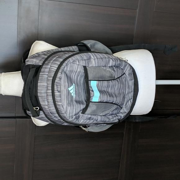 Adidas School Backpack Multiple Pockets Black Gray